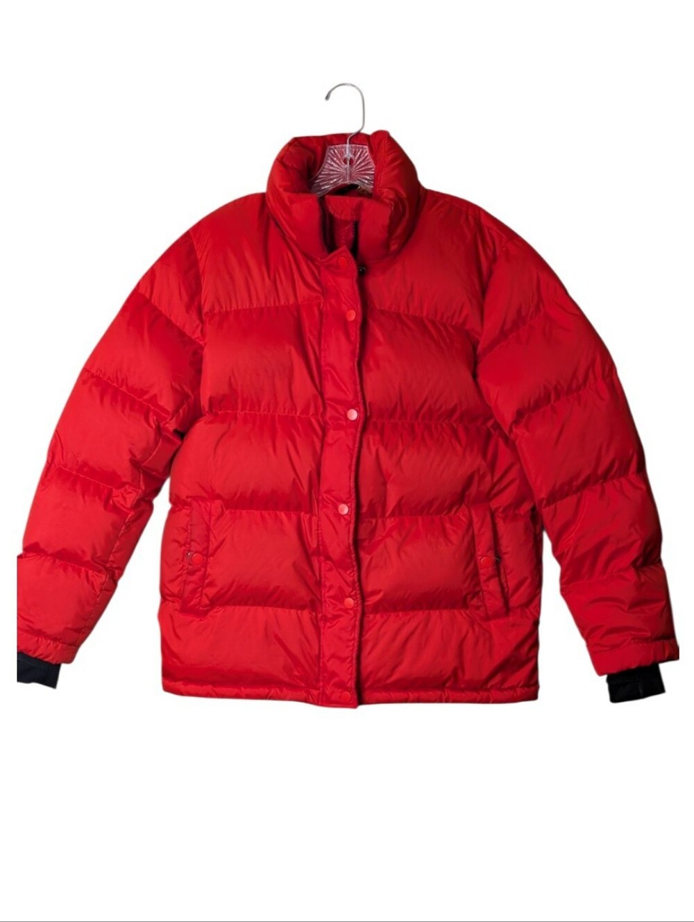 Quince Women's Red Puffer Jacket 90% goose down winter coat responsible Medium